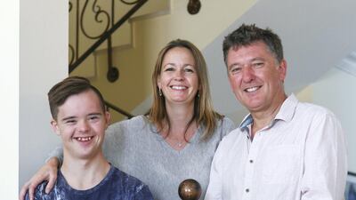 Swimmer Conor Conway will be cheered on by his family, including dad John Conway and mum Rachel Macauley. Khushnum Bhandari/ The National)