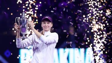 Elena Rybakina won the 2025 WTA Finals in Riyadh. Getty Images