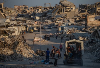 Destruction in Jabaliya. EPA
