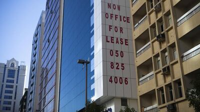 Rents for prime office space in Abu Dhabi rose to Dh1,640 per square metre during the quarter ended September from Dh1,540 per sq metre in June. Lee Hoagland / The National