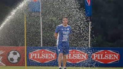 Paraguay coach Eduardo Berizzo conducts a training session at Albiroga Complex in Ypane, near Asuncion, on June 7, 2019, in preparation for the upcoming Copa America Brazil 2019. AFP