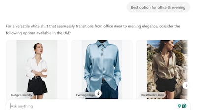 ChatGPT's Shopping Assistant provides plenty of choice. Sarah Maisey / The National