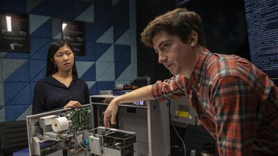 Brenda So and Trey Keown of Red Balloon Security found flaws that could affect up to 80,000 cash machines made by Nautilus Hyosung America. Bloomberg