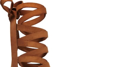 The Miu Miu lace-up sandals available on sale at The Outnet