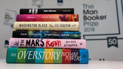 The Man Booker Prize shortlist of six books. The 2018 winner will be announced on October 16, 2018. Getty Images