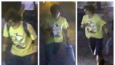 Royal Thai Police released this image taken from CCTV showing a man near the Erawan Shrine before an explosion occurred in Bangkok, Thailand. Thai police are struggling to piece together information due to broken security cameras unable to record the suspect's movements. Royal Thai Police via AP