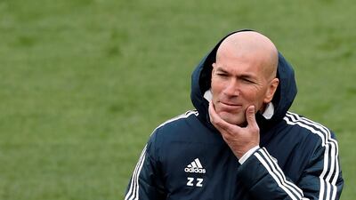Zinedine Zidane has much to ponder as Real Madrid manager. EPA