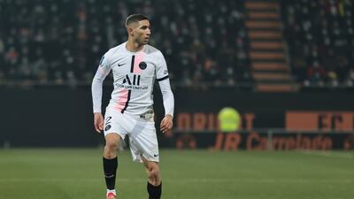Paris Saint-Germain's Achraf Hakimi, £90.2m. AP