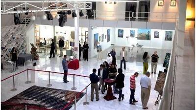 The Art Hub's main gallery is overlooked by private studios. Silvia Razgova / The National