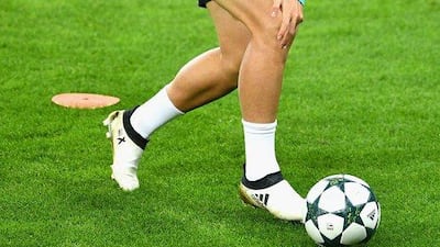 Son Heung-min of Tottenham Hotspur in action during training. Lukas Schuzle / Bongarts / Getty Images