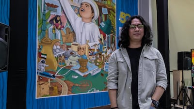 Dubai Culture and Waterfront Market announced Nemar Precioso Sencil as the winner of the 2021 Murals and Art Competition, with prize money of Dh50,000. Antonie Robertson / The National