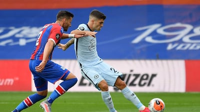 Christian Pulisic shoots to score Chelsea's second goal in the 3-2 win at Crtstal Palace. AFP