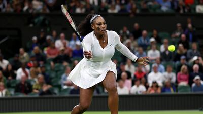 Serena Williams plays a forehand. Getty Images
