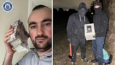 The gang posed with wads of cash and during raids. Cheshire Police