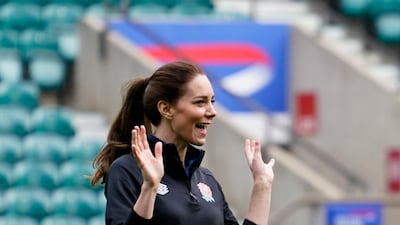 The royal trained with with England players including Maro Itoje, Jamie George and Ellis Genge. AP Photo