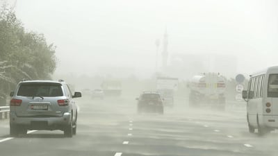 Drivers have been warned of increased dust in exposed areas. Pawan Singh / The National