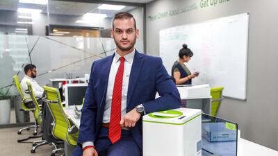 Charbel Maalouf, co-founder of SET., a Masdar-based startup that's aiming to help achieve zero waste in the capital by 2020. Victor Besa / The National.