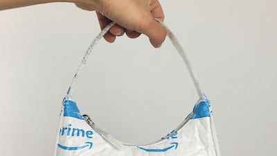 The Prada Re-Edition 2000 has been created from an Amazon Prime envelope