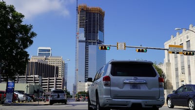 Construction is under way on a new high-rise in downtown Austin. Willy Lowry / The National