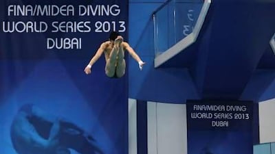 The Men's Diving Semi-finals being conducted at the Hamdan Sports Complex. Lee Hoagland / The National