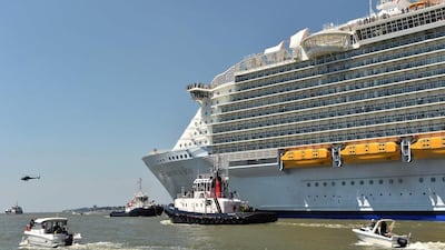 At 66 metres, the Harmony of the Seas is the widest cruise ship ever built. Jean-Francois Monier / AFP