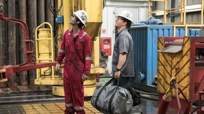 Dylan O’Brien, left, and Mark Wahlberg in disaster movie Deepwater Horizon. Courtesy Summit Entertainment