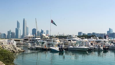 The flagpole at the Heritage Village in Abu Dhabi at half mast for Commemoration Day on Thursday, November 30, 2017. Khushnum Bhandari / The National