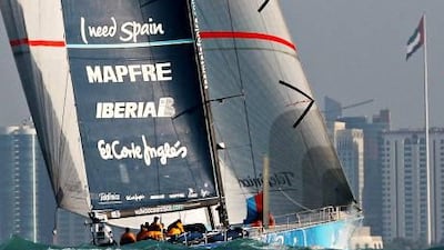 Race leader Telefonica completes the Cape Town to Abu Dhabi leg.