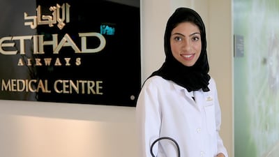 Dr Nadia Bastaki was guided on a career path by a British mentor. Taking his lessons with her, she has become a high-placed and respected member of Etihad’s medical team. Ravindranath K / The National