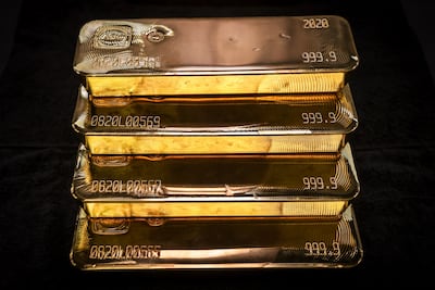 Gold prices have risen about 50 per cent this year. AFP