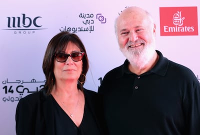 Rob Reiner and wife Michele Singer at Dubai International Film Festival in 2017. Getty Images