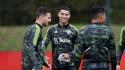 Soccer Football - Europa League - Manchester United Training - Aon Training Complex, Manchester, Britain - October 12, 2022 Manchester United's Cristiano Ronaldo during training Action Images via Reuters / Molly Darlington