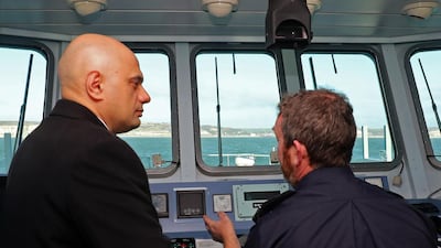 Mr Javid said the extra Border Force ships would balance protecting human life with protecting Britain's borders. AFP