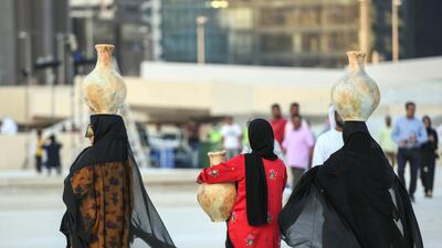 Various activities showcased Abu Dhabi's history on the opening evening of Qasr Al Hosn. Khushnum Bhandari for The National