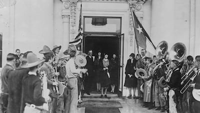 33. Lou Henry Hoover, centre, was the wife of Herbert Hoover. She served as First Lady from 1929 to 1933 and was the first First Lady to make regular nationwide radio broadcasts. Getty Images