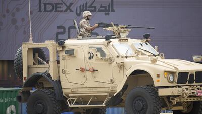 An armoured personnel carrier during the show at Adnec. Donald Weber / Crown Prince Court - Abu Dhabi