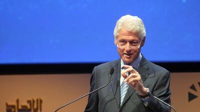 Former US President Bill Clinton. Sammy Dallal / The National