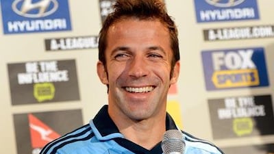 Alessandro Del Piero joined Sydney after becoming a free agent.