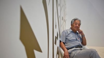 Chung Jikon at the Abu Dhabi International Book Fair, where he was named Cultural Personality of the Year for his work translating Arabic texts into Chinese.