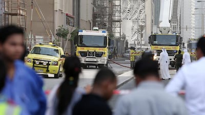The blaze in the 75-storey, 285-metre high tower, caused chaos on streets around Dubai Marina with people returning from work unable to reach their homes as police closed off nearby roads to prevent any injuries from falling debris.