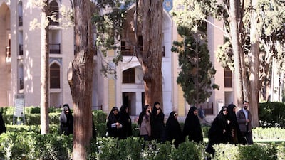 Tourists visit the UNESCO world heritage site of Fin Garden in the city of Kashan, in Isfahan province central Iran. EPA