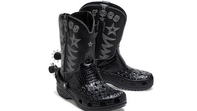 Crocs cowboy boots will be available for a limited time as part of 'Croctober'. Photo: Crocs