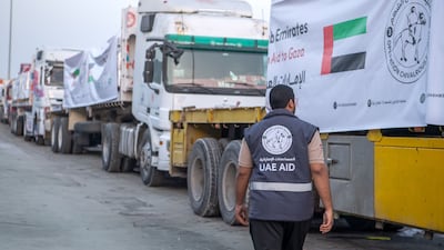 The UAE has delivered more humanitarian support to beleaguered Palestinians in Gaza, despite recent attacks by Iran. Photo: Wam