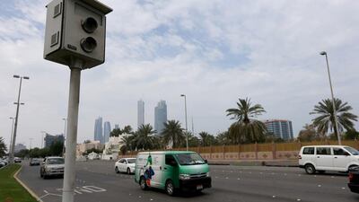 A radar traffic camera in Abu Dhabi. Sammy Dallal / The National