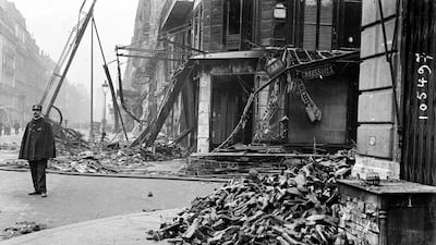 A bombed-out France and a gutted French society set Lemaitre’s stage. Roger Viollet / Getty Images