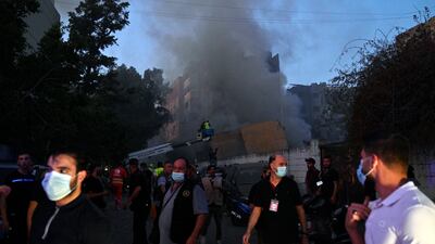 Ruins of a building in Dahieh, Beirut, on September 27 after what Israel called 'a precise strike on the central headquarters of the Hezbollah'. EPA