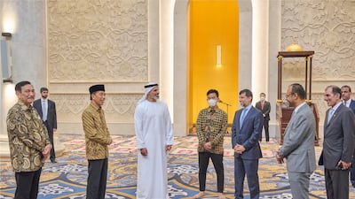 Sheikh Khaled was accompanied by Suhail Al Mazrouei, Minister of Energy and Infrastructure, Abdullah Salem Al Dhaheri, UAE ambassador to Indonesia, and other senior officials