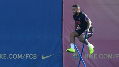 Barcelona forward Memphis Depay. AFP