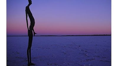 The life-size sculpture in Antony Gormley's Inside Australia are cast in metals found within the region.