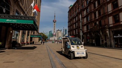 Police patrol in Nanjing street main pedestrian and shopping area, in Shanghai, China, 28 March 2022. On 28 March 2022, in China, there were 1,219 new locally transmitted COVID-19 cases, 4,996 asymptomatic infections, according to the National Health Commission. Shanghai city imposes strict lockdown amid COVID-19 resurgence. A complete lockdown hit one of the biggest districts. Pudong, Puxi, Minhang, Songjiang districts quarantine measures are implemented for the key sub districts and towns for a new round of citywide nucleic acid testing starting Monday morning. All public transportations have been suspended in these critical areas while quarantining. Authorities reported that airports, railway stations, and international cargo transport will operate normally during the lockdown through 5 April. EPA / ALEX PLAVEVSKI